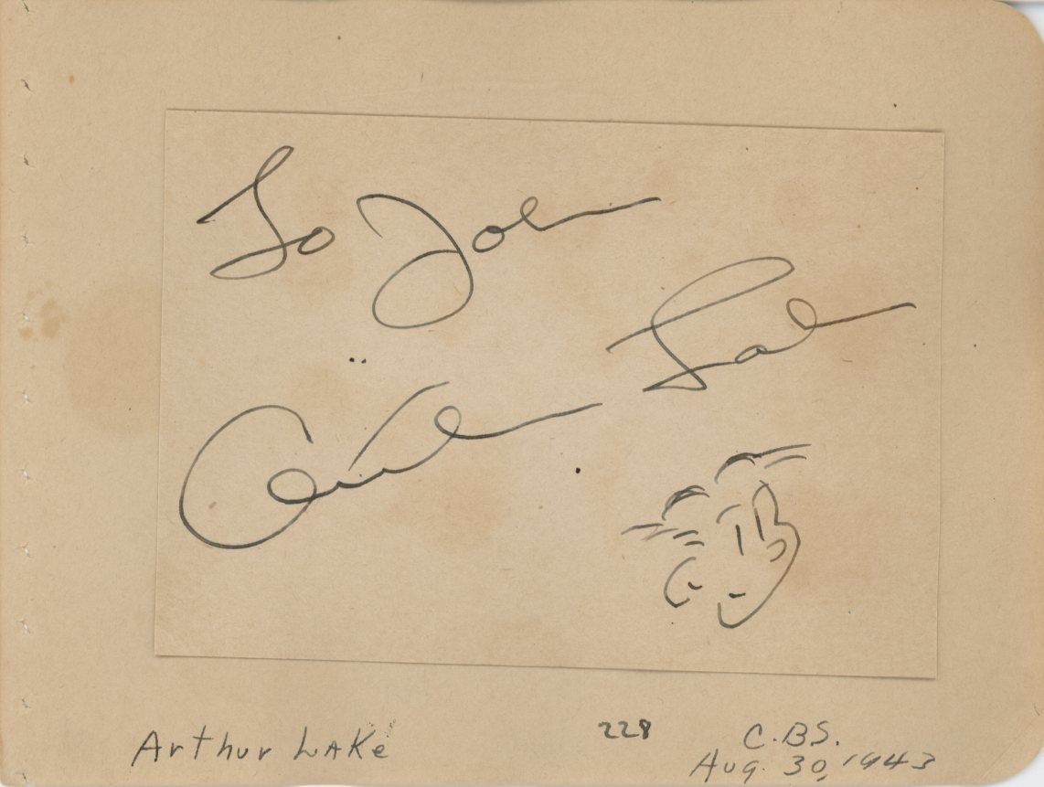 Arthur Lake & Fay Bainter - Clipped Signatures Affixed to Album Page