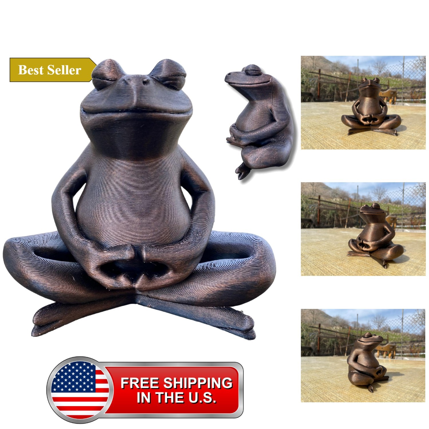 Meditating Frog Figurine – Hand-Painted Zen Yoga Frog Statue – Relaxation & M... Meditating Frog Figurine – Hand-Painted Zen Yoga Frog Statue – Relaxation & M...