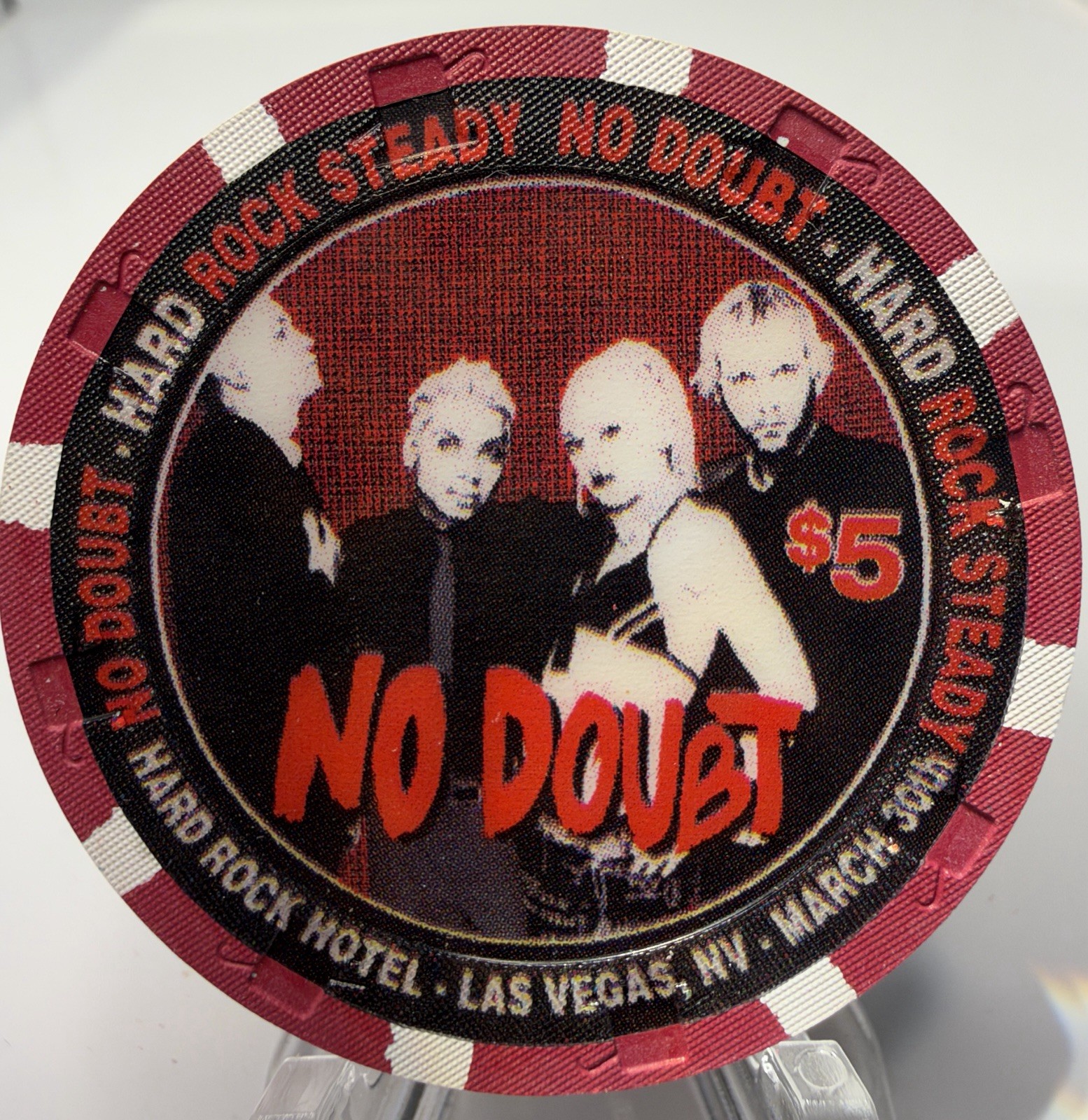 Las Vegas Hard Rock Hotel No Doubt $5 Casino Gaming Poker Chip