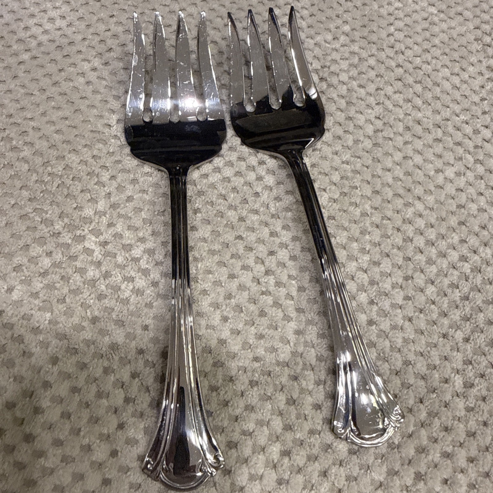 2 pc INTERNATIONAL Silver FLAIR Silverplate large Fork