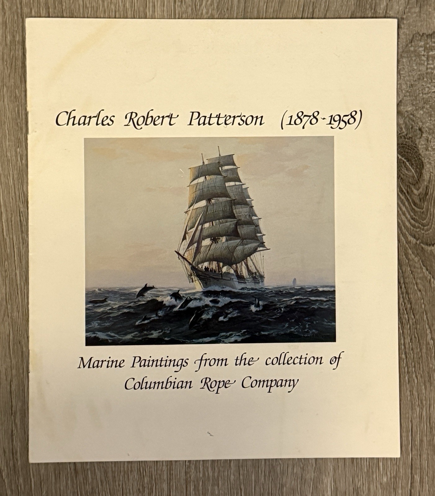 6 Charles Robert Patterson Ship Painting Prints Columbian Rope, Booklet, Letter