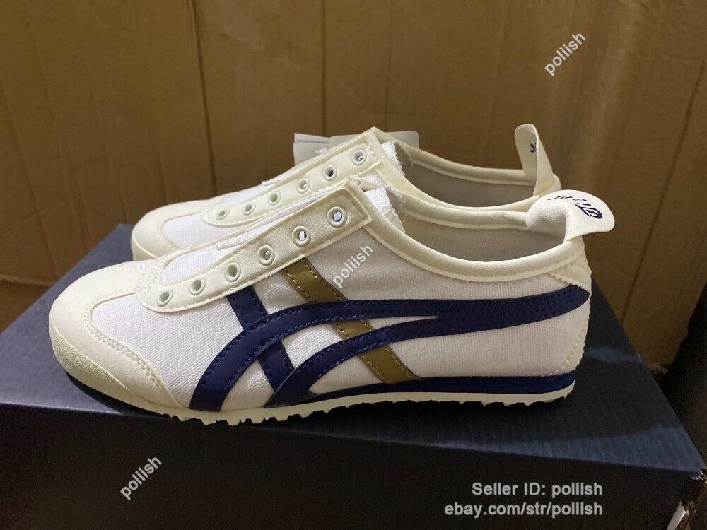 Onitsuka Tiger MEXICO 66 SLIP-ON Unisex Shoes Cream/Peacoat 1183A360-116 Trendy