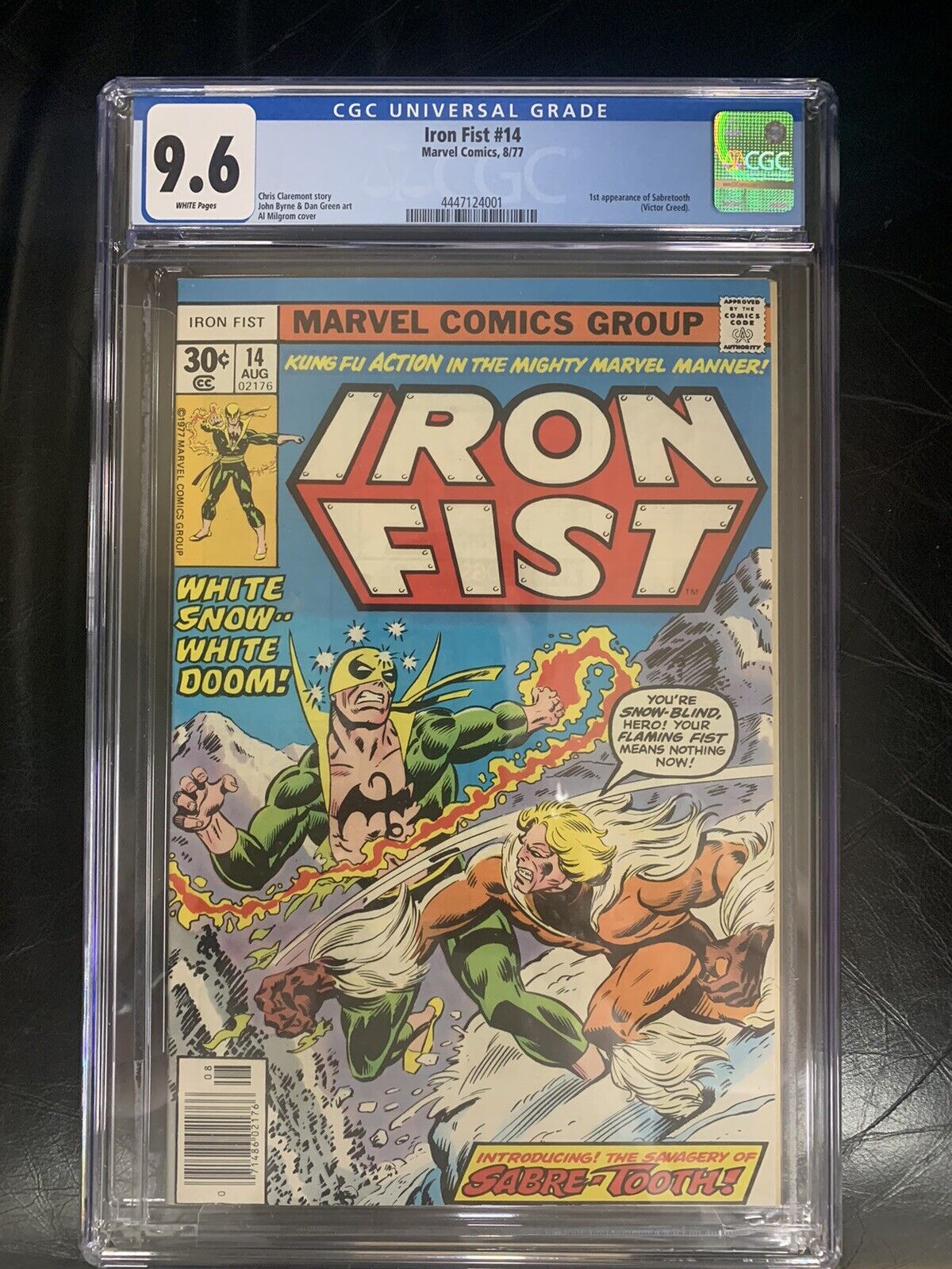 Iron Fist # 14 CGC 9.6 White (Marvel, 1977) 1st appearance Sabretooth