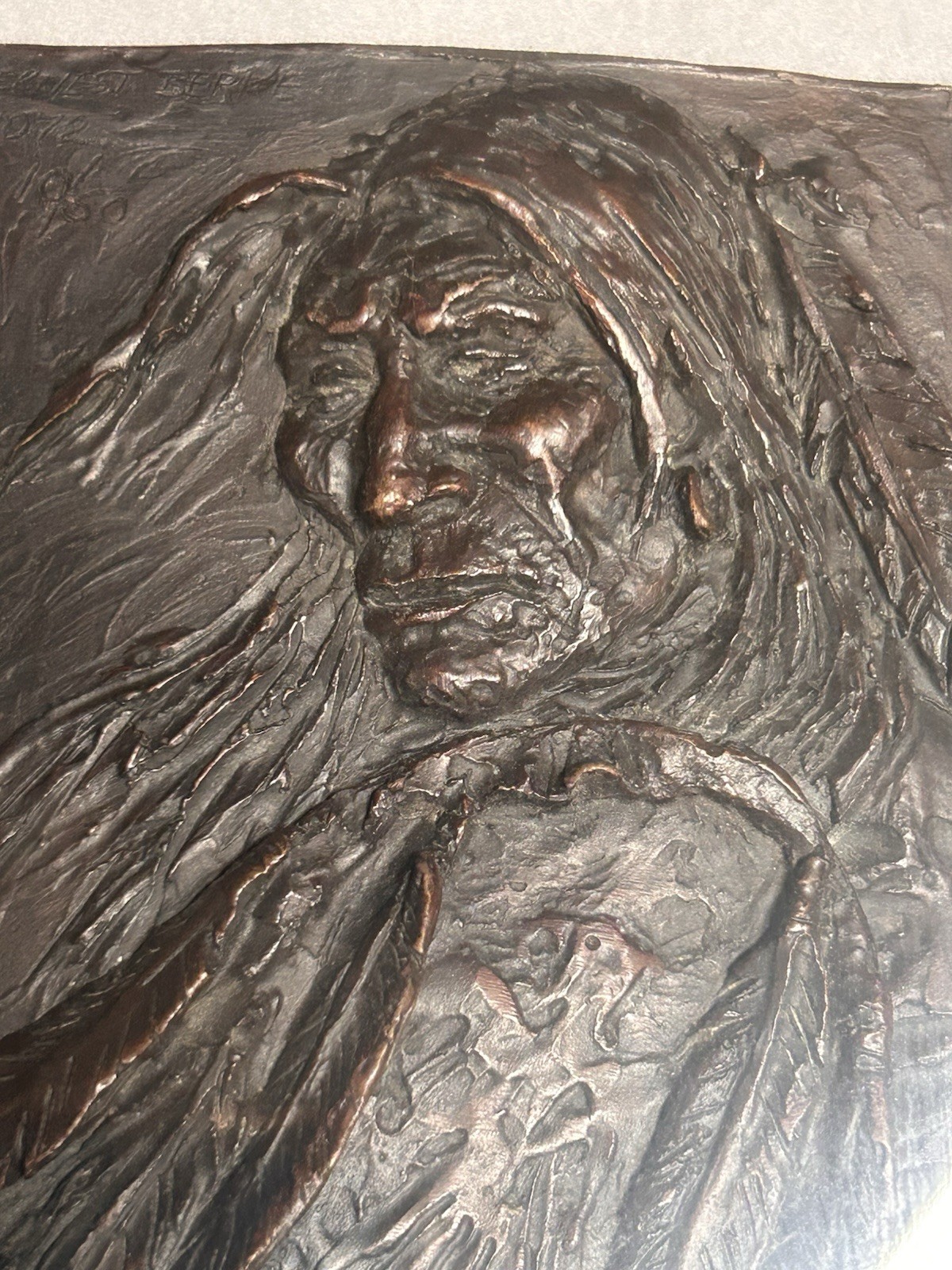 ERNEST BERKE WESTERN ARTIST VINTAGE NATIVE AMERICAN BRONZE \