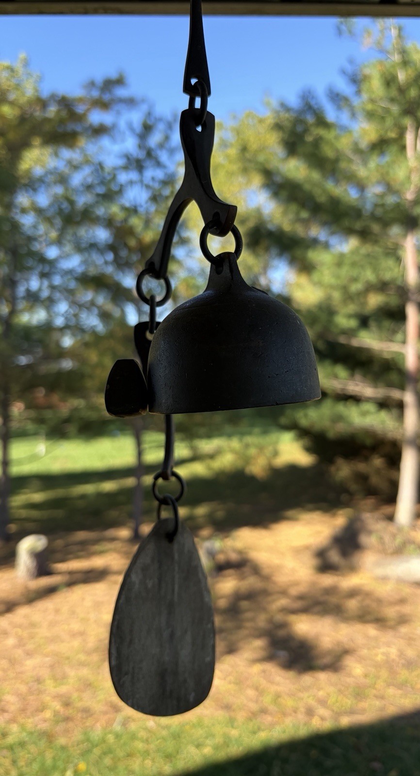 Vintage Richard Fisher RF Cast Bronze Wind Bell Chime Mid Century Modern