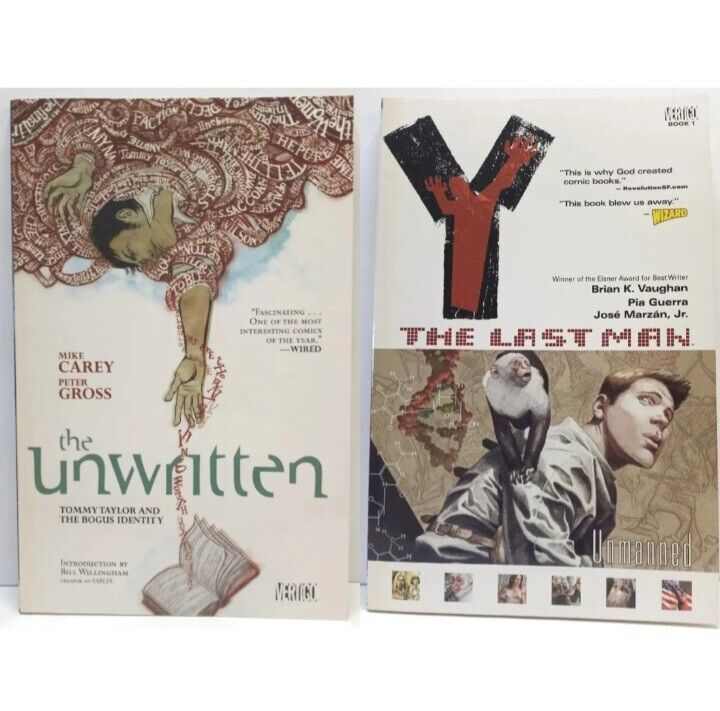 Vertigo Comics The Unwritten Volume 1, 2010 + Y The Last Man Vol 1, 2004