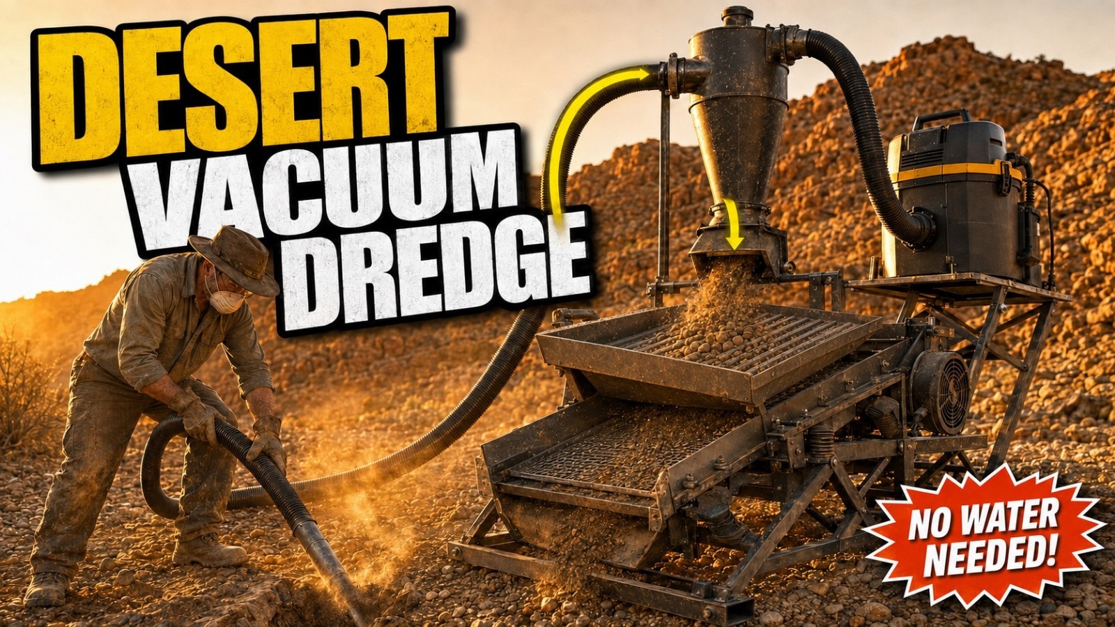 Gold Dry Washing Vac Powered Dredge Plans Easy to Build Saves Shoveling