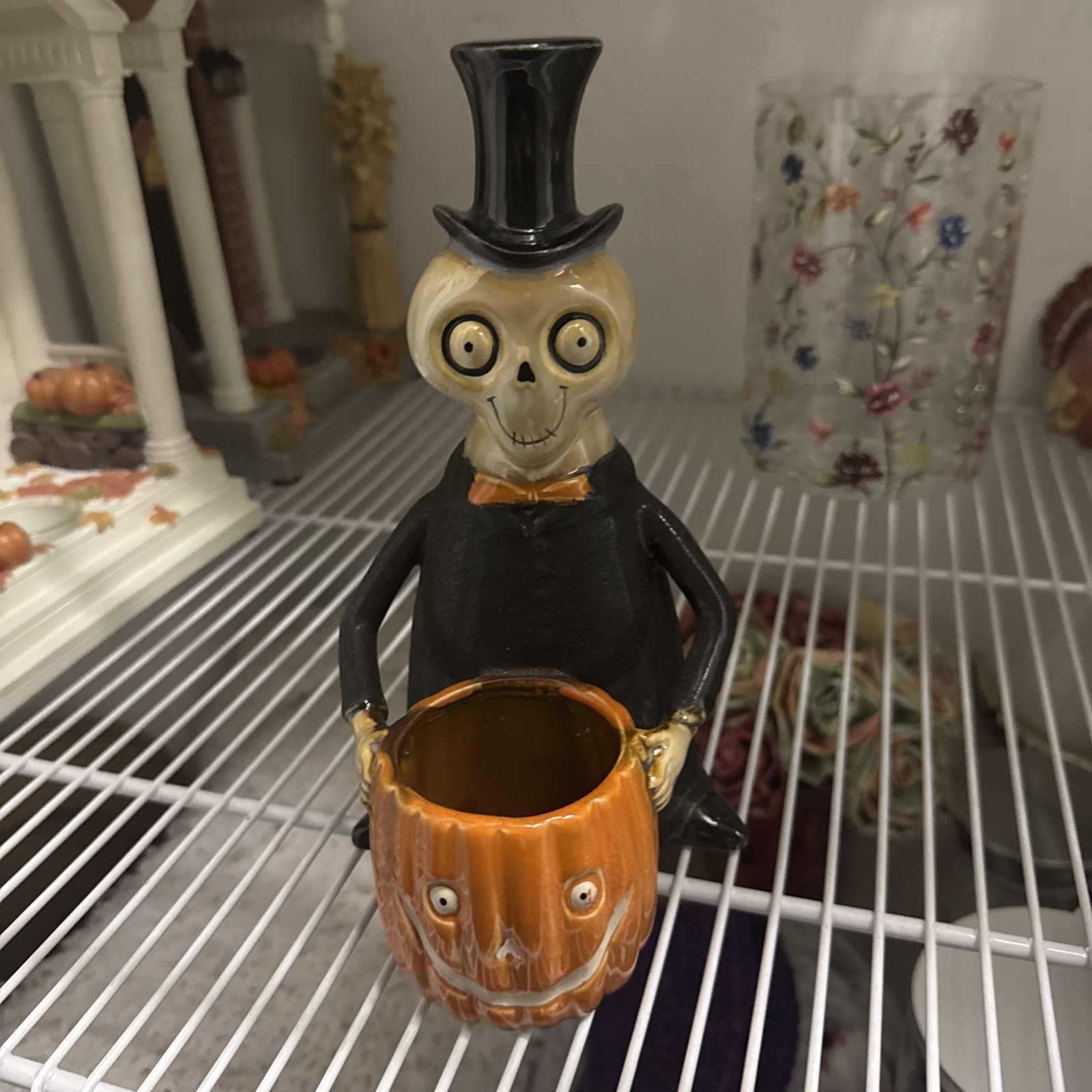 RETIRED Yankee Candle Boney Bunch 2008 Skeleton Votive RARE