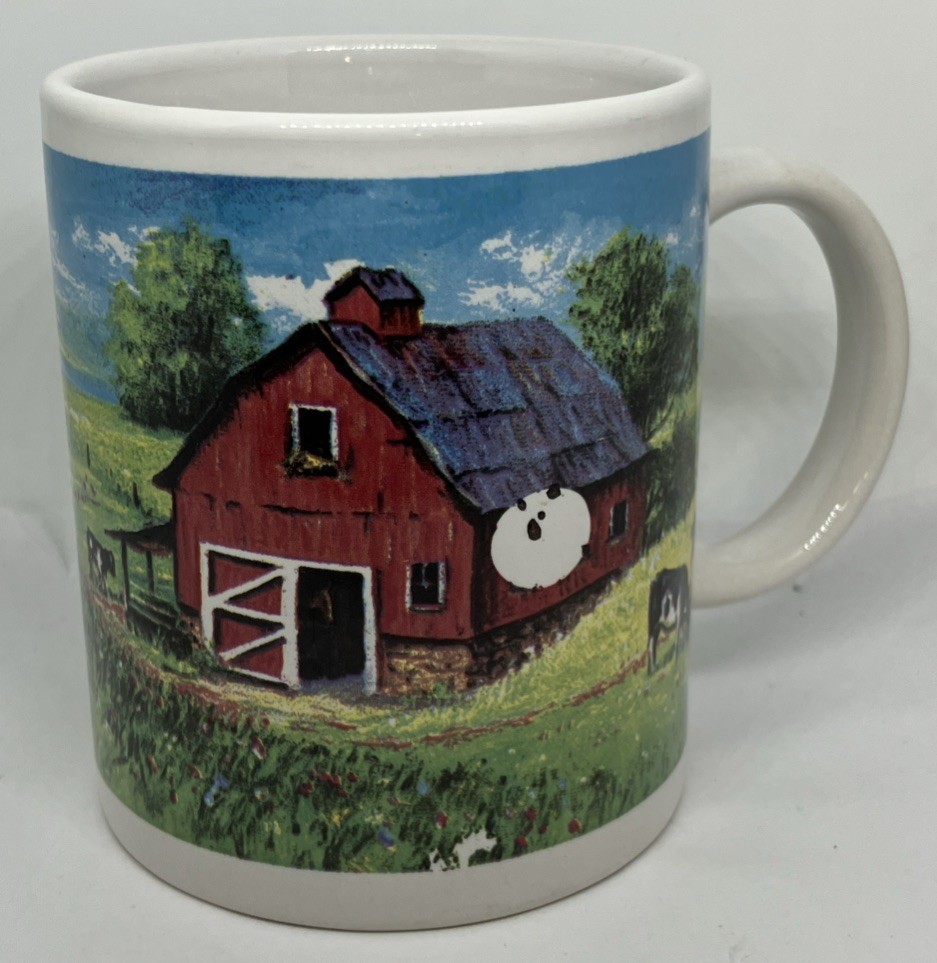 ☕️2004 Houston Harvest Gift Chestnut Creek Farm Tractor Coffee Tea Mug F/SH