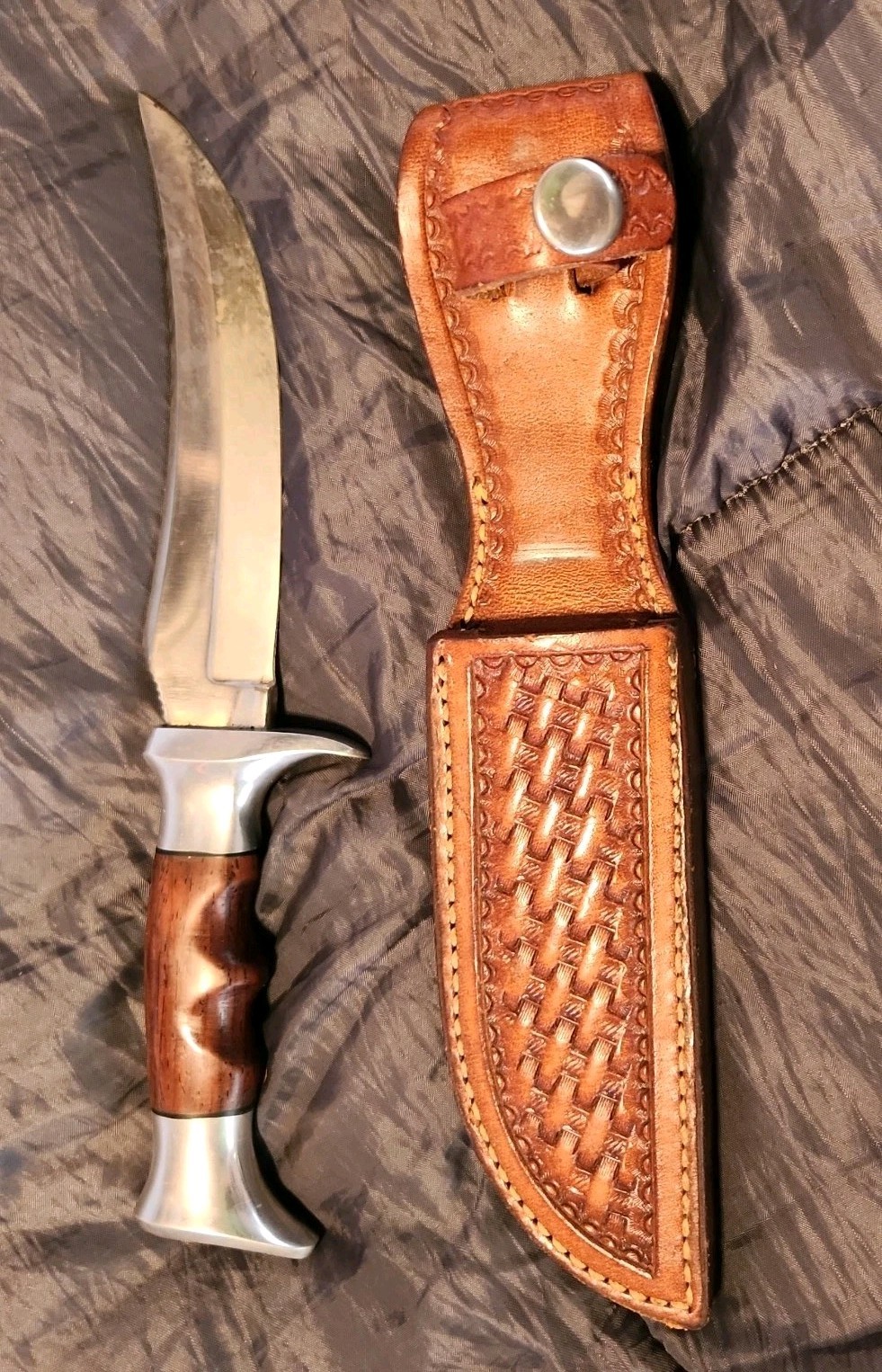 Vintage F. HERDER HUNTING KNIFE, Solingen - Germany, EXCELLENT Shape w/ Sheath