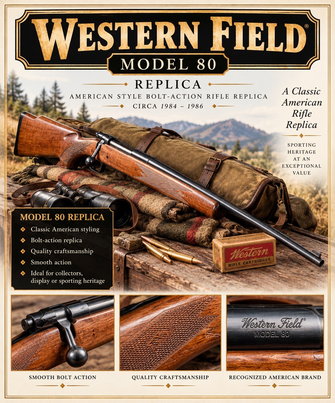 1984 Vintage Western Field Model 80 .22 Replica