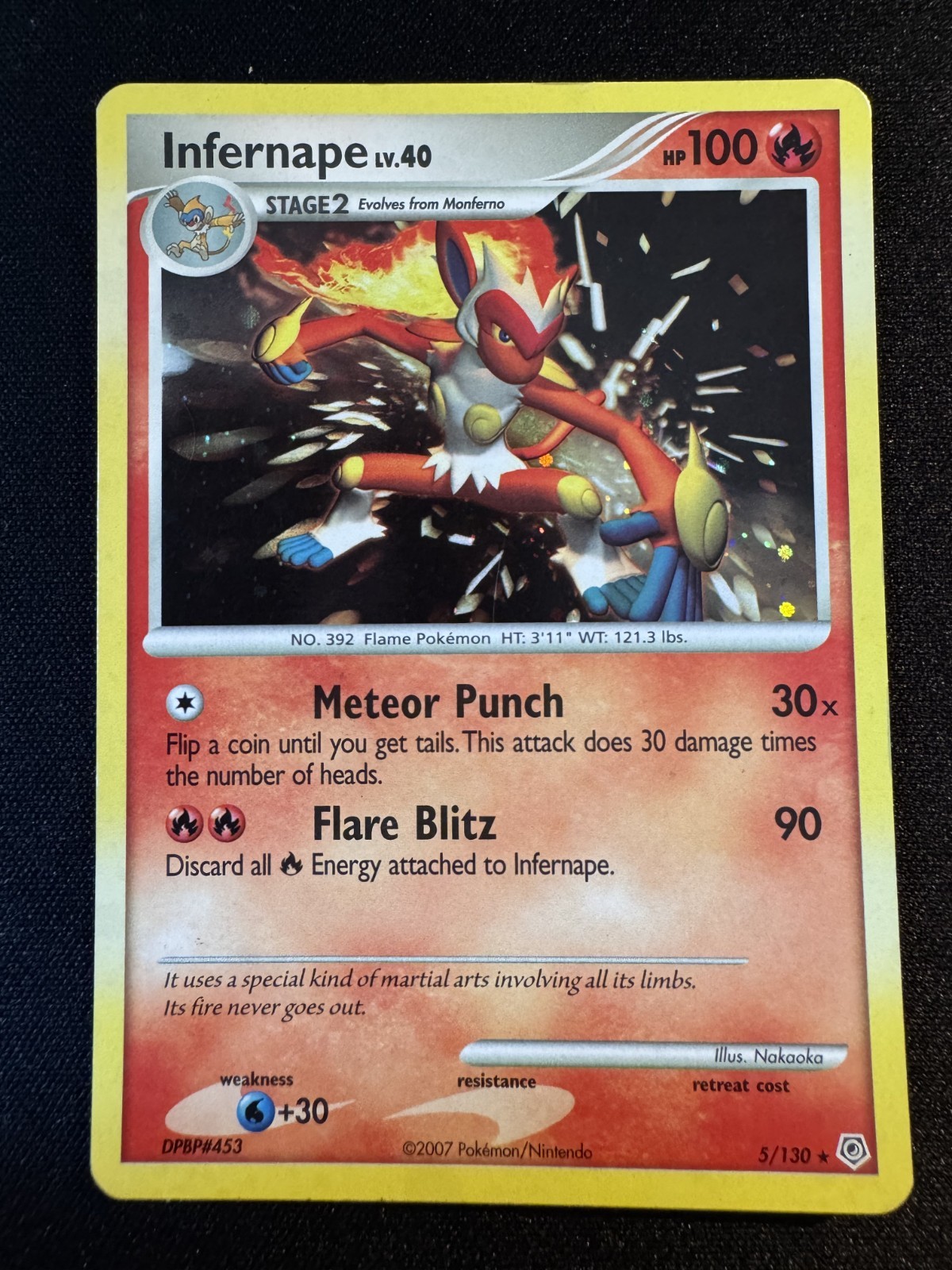 Pokémon TCG Infernape 5/130 Diamond & Pearl Holo Rare 2007 MP