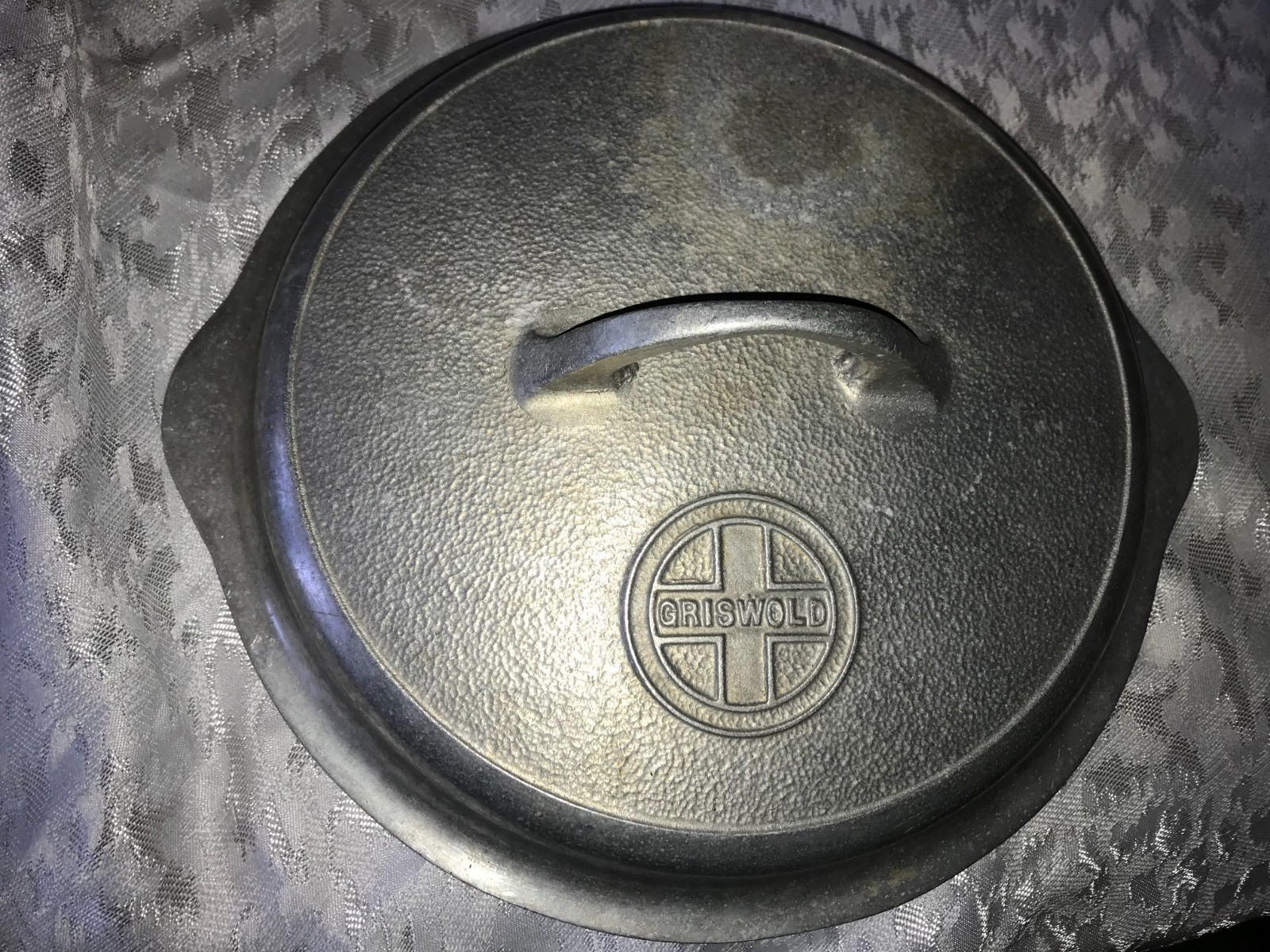 RARE Vintage GRISWOLD No 7 Cast ALUMINUM Skillet BASTING Rings LID Cover A207C