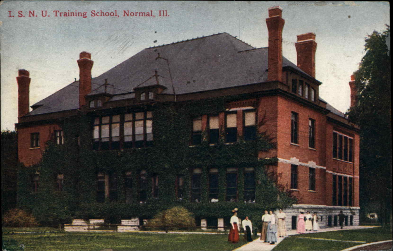 Normal Illinois IL I.S.N.U. Training School c1910 Vintage Postcard