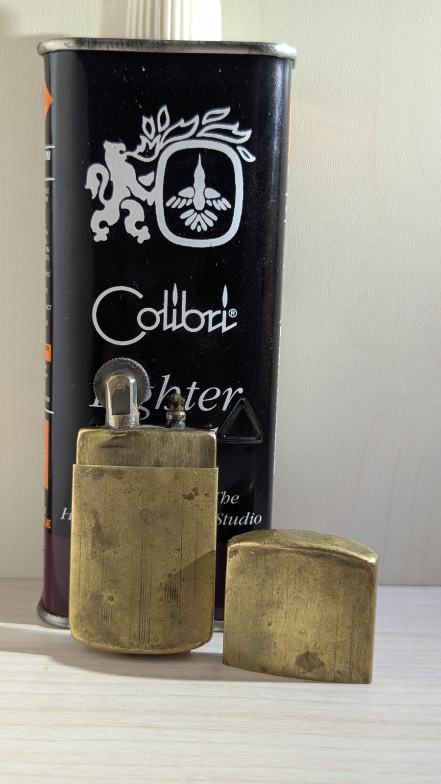 Vintage 1930s WWII Trench Style Brass Petrol Lighter Fully Working 