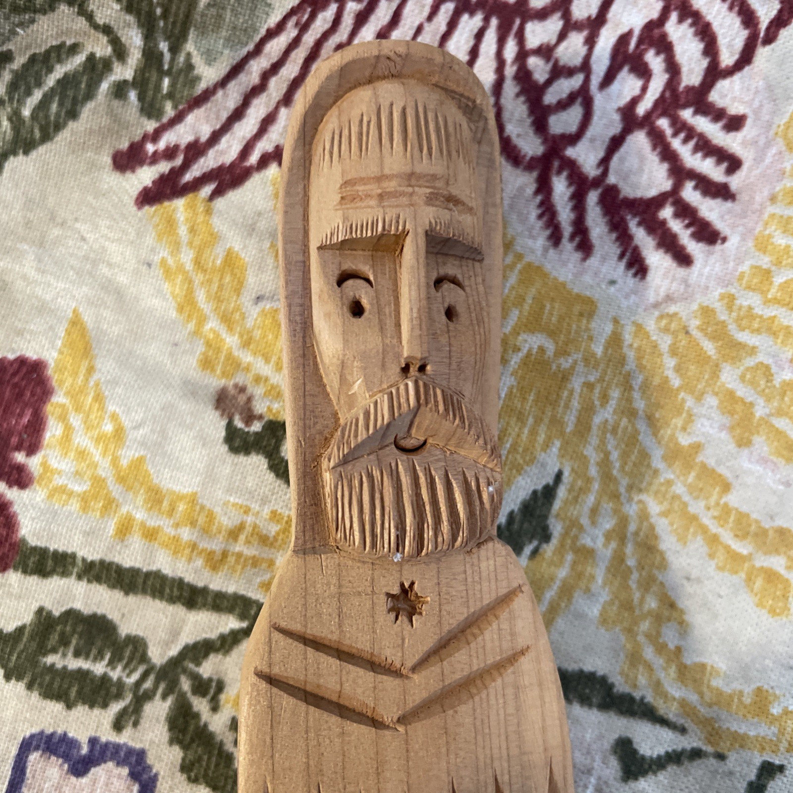 John Tollardo Taos, NM St. Francis Wood Sculpture Figure 1997