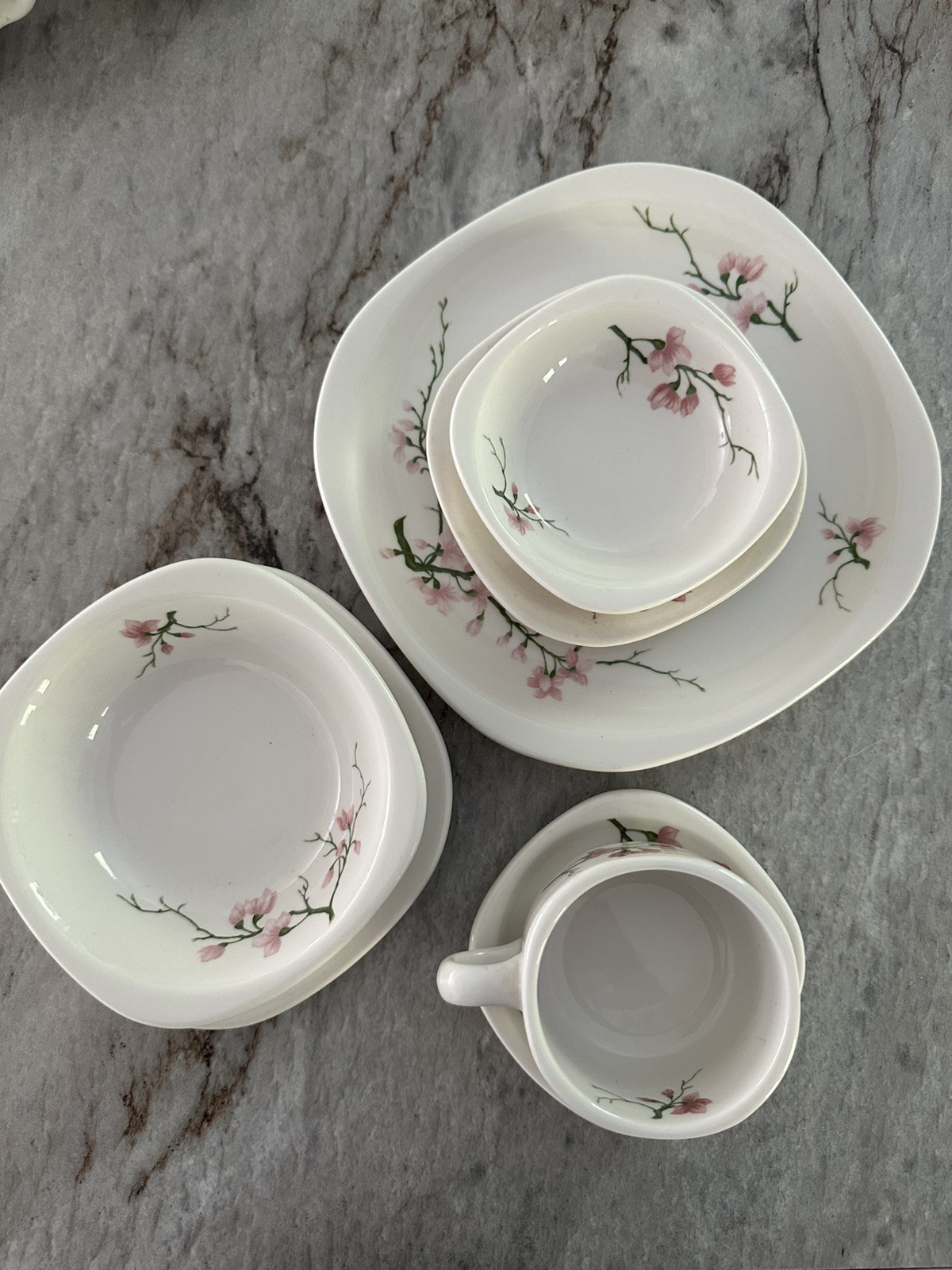 Fred Harvey Trend Berkeley Syracuse China Cherry Blossom 63 Piece Lot
