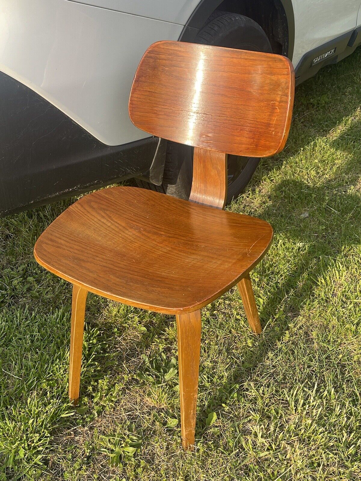 Vintage Eames Style Chair Laminated Plywood Mid Century Modern MCM