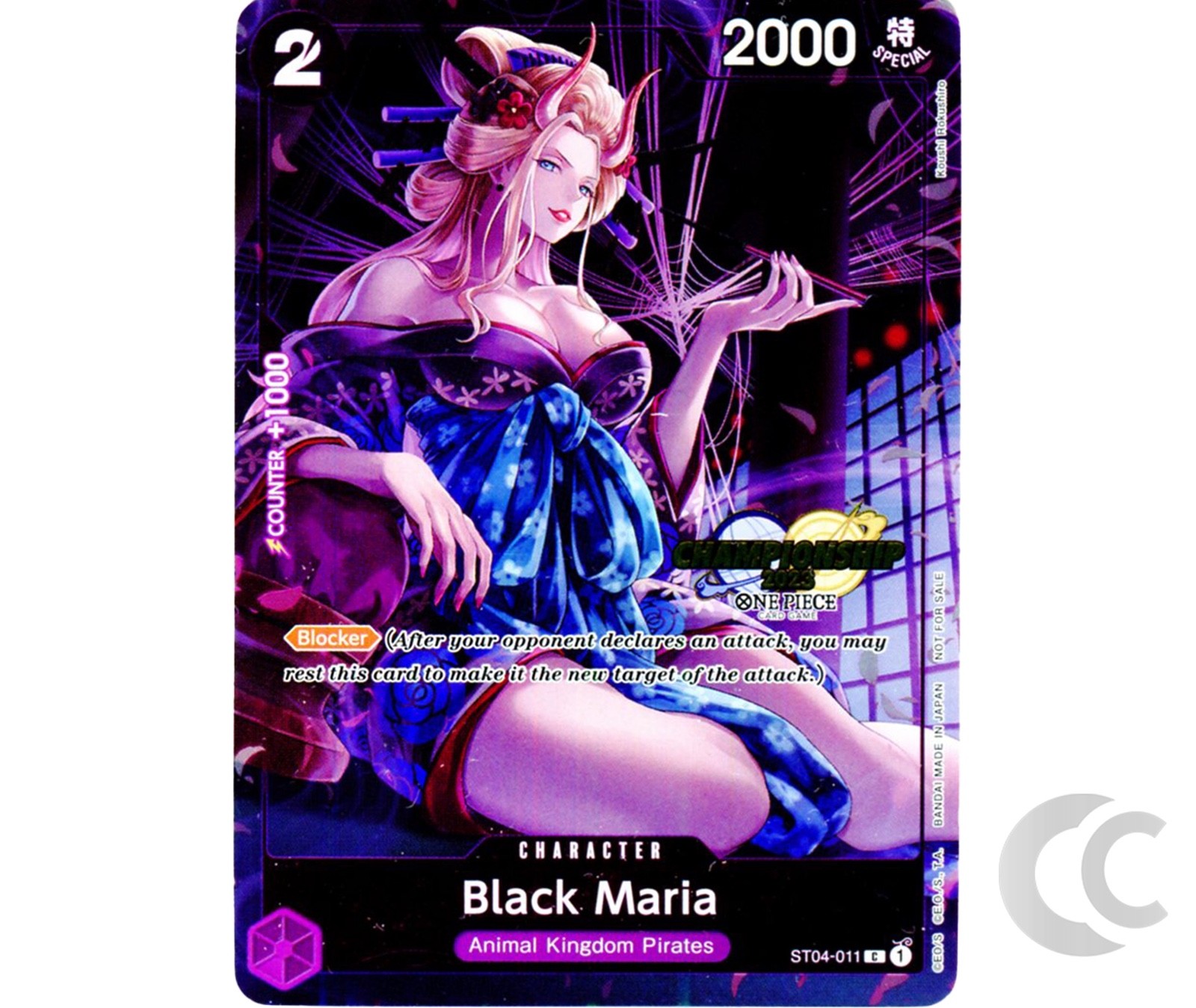 Black Maria ST04-011 Championship stamp ONE PIECE Card Game English NM
