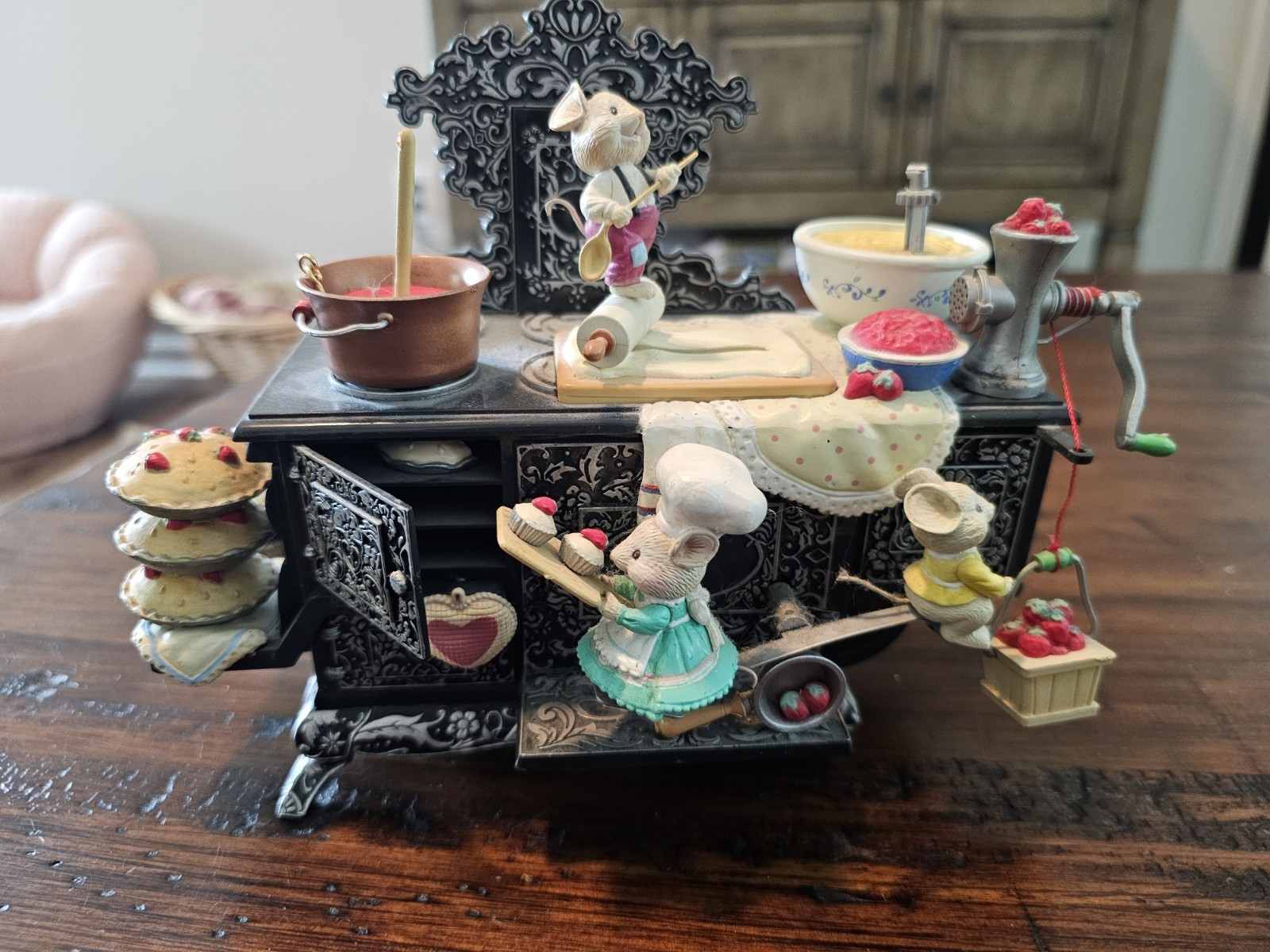 ENESCO Mice Music Box, Home on the Range 1992, No Cord