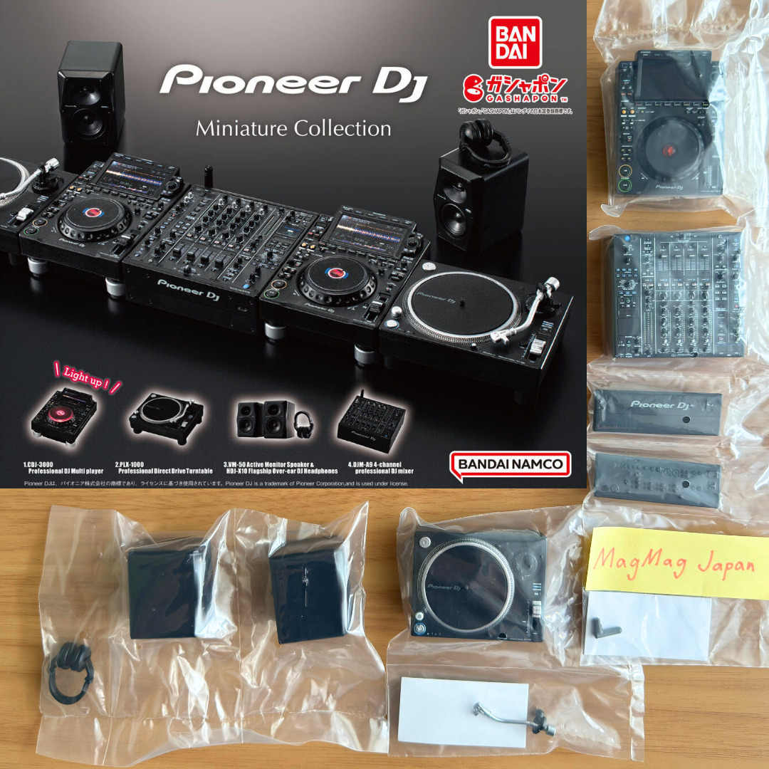 Pioneer DJ Miniature Collection Complete Set of 4 Types Capsule Toy Gacha Japan