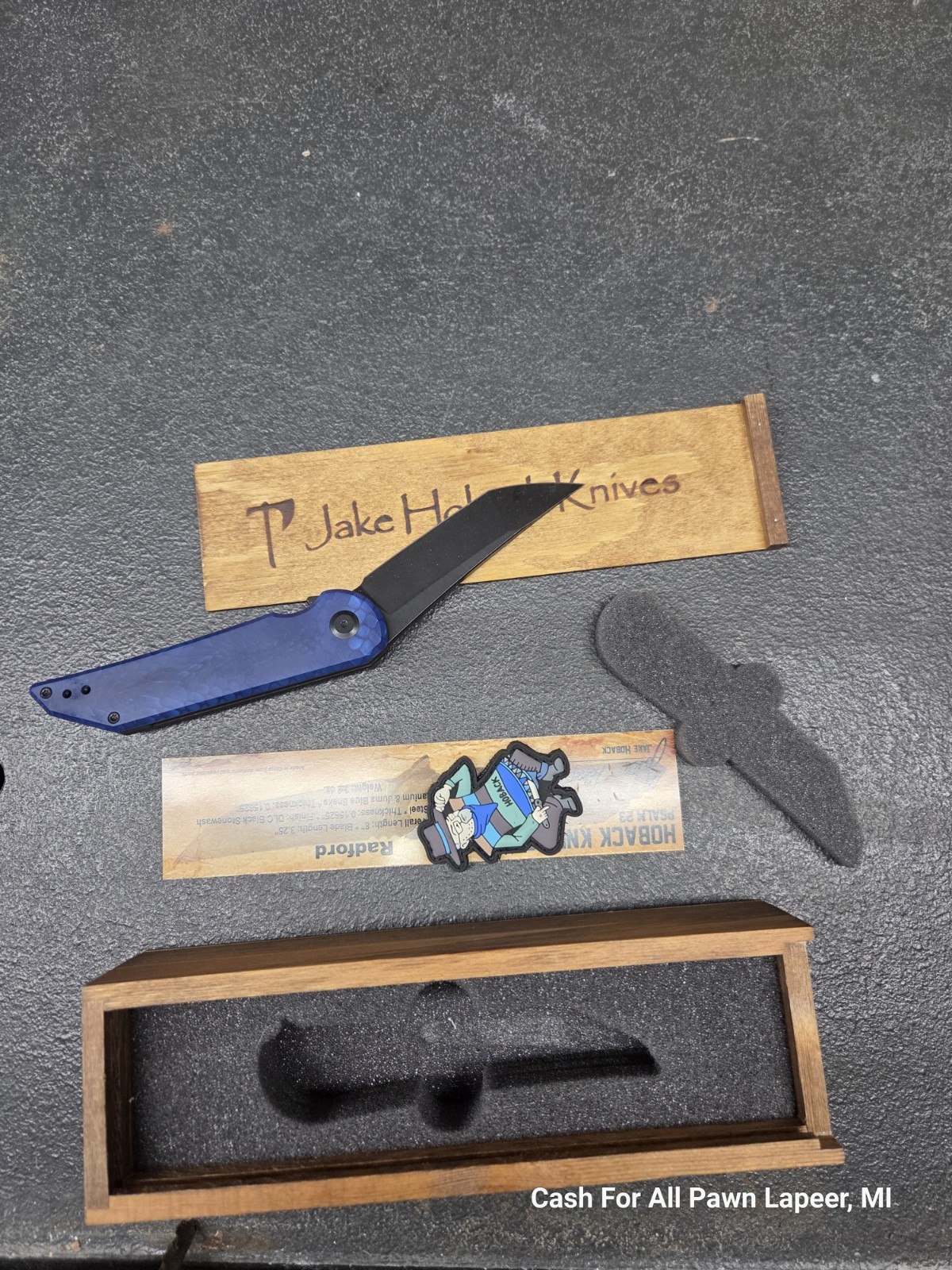 Hoback Radford Titanium Juma Blue Snake / DLC Black Stonewash CPM-20cv psalm 23