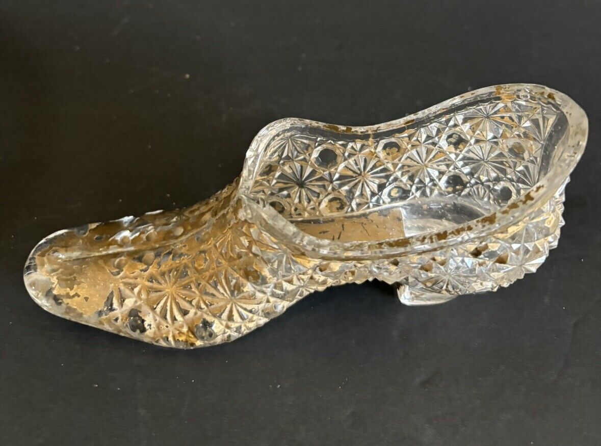 EAPG Early American Pressed Glass ~ Slipper / Shoe - Clear Glass