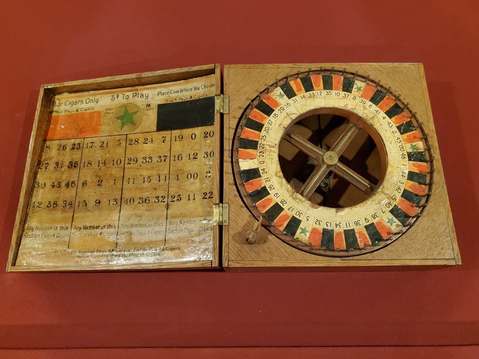 RARE 1900s M.O. Griswold & Co Traveling Roulette Game- Gambling trade stimulator