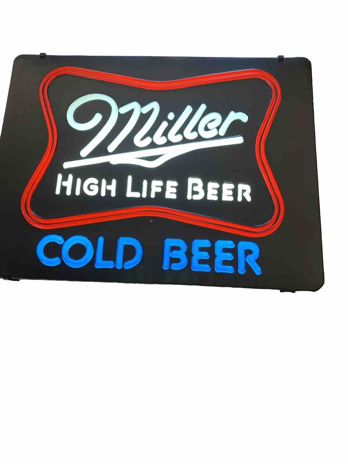 Vintage Miller High Life Light Up Bubble Sign Dad Cave Core Special Near Perfect
