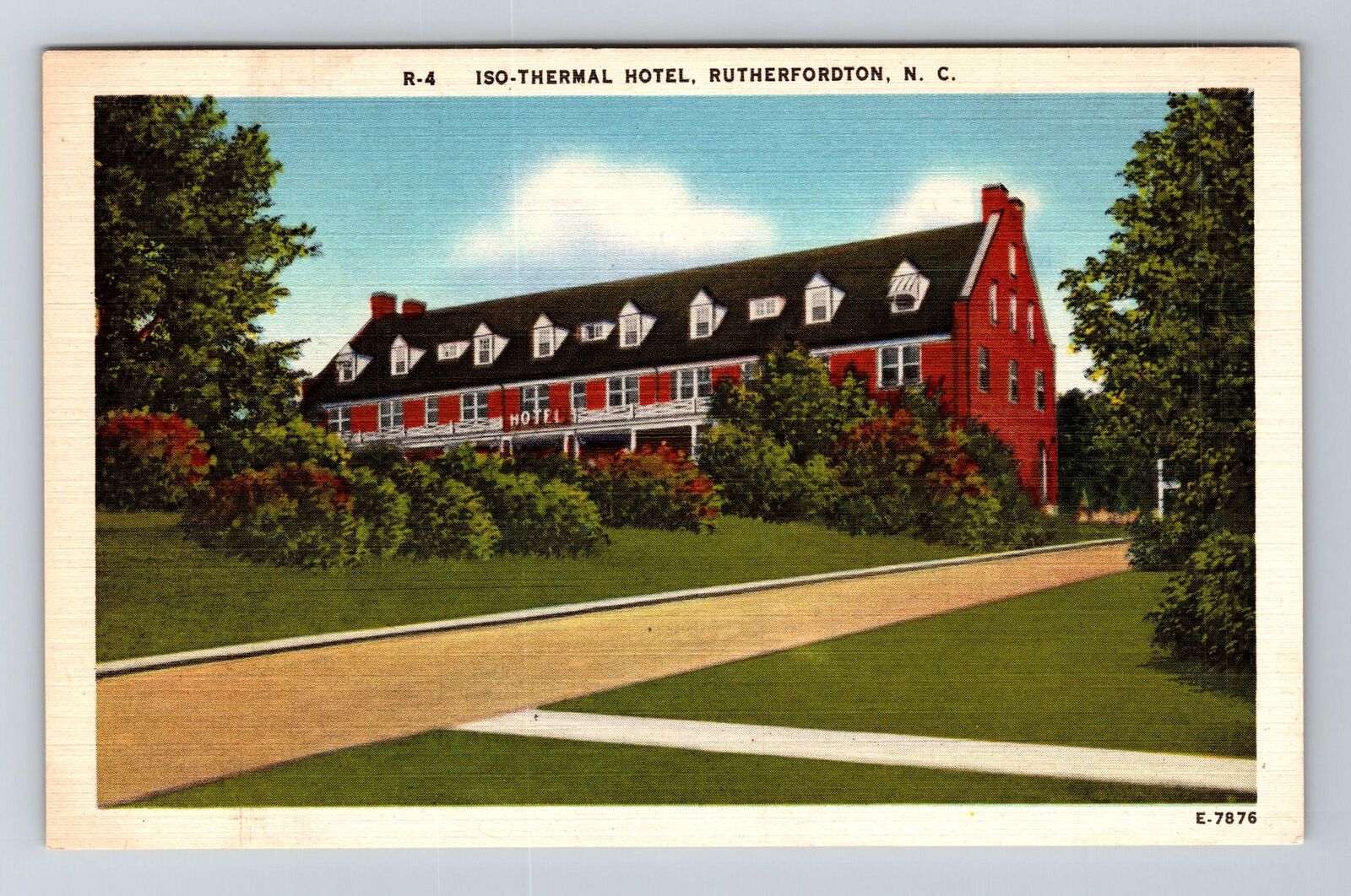 Rutherfordton NC-North Carolina, Iso-Thermal Hotel Vintage Souvenir Postcard