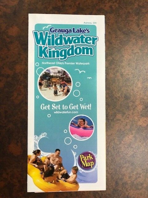 2008 Geauga Lake Wildwater Kingdom Ohio park map brochure guide Rare Vintage