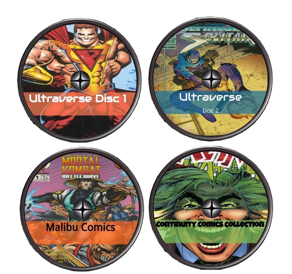4 ARCHIVAL DVD ROMS COMICS Utraverse Malibu and Continuity comics 4 ARCHIVAL DVD ROMS COMICS Utraverse Malibu and Continuity comics