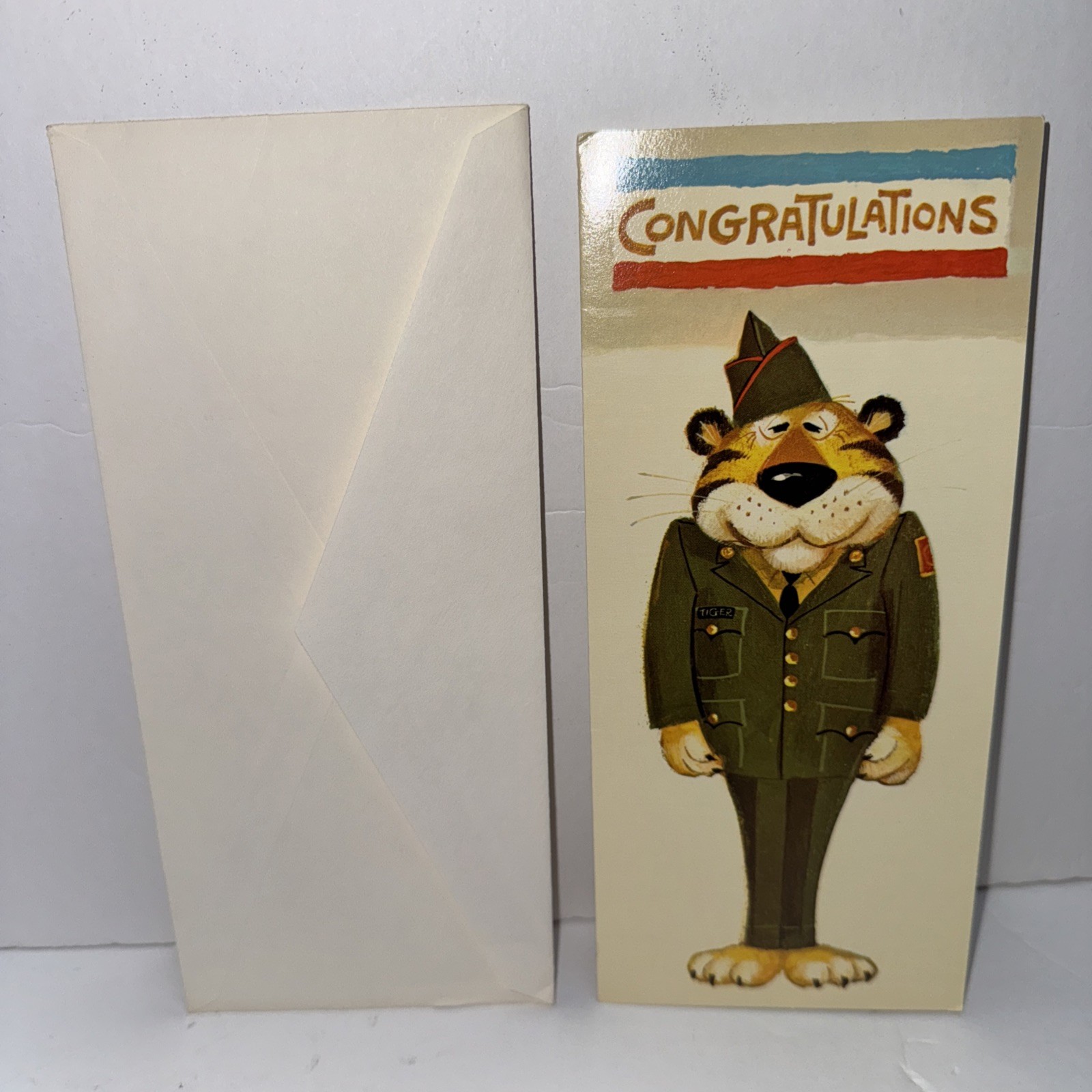 1 VTG Norcross Congratulations Tiger Military Greeting Card