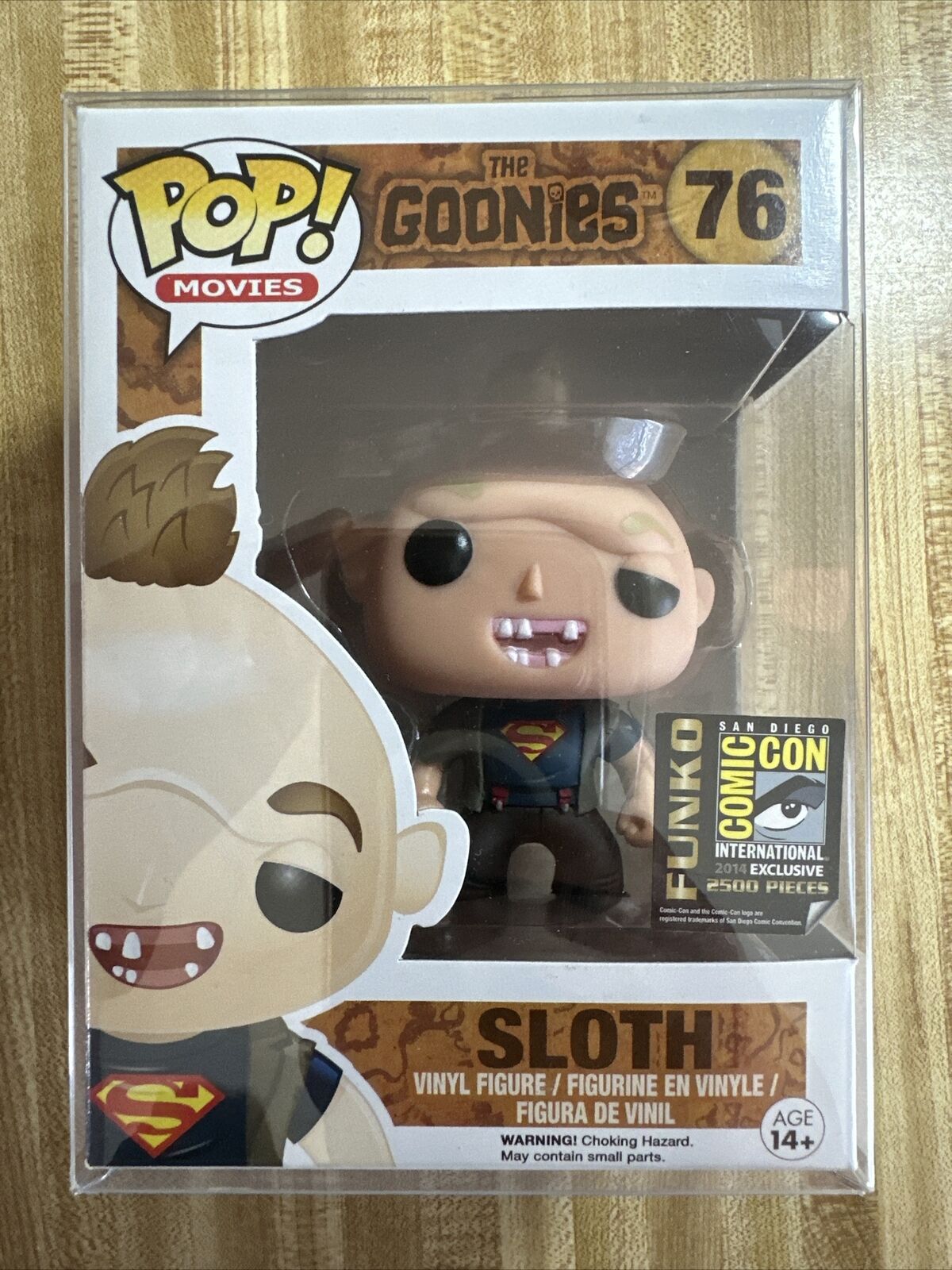 FUNKO POP SLOTH SUPERMAN SHIRT GOONIES SDCC EXCLUSIVE RARE LIMITED VAULTED #76
