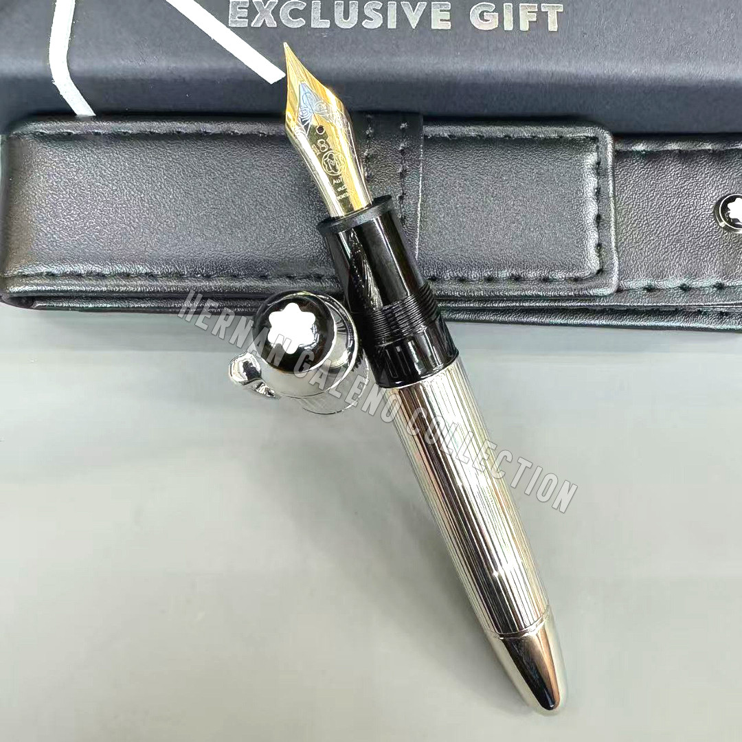 MONTBLANC 149 Meisterstück Solitaire Silver Pinstripe Fountain Pen HOT RARE MONTBLANC 149 Meisterstück Solitaire Silver Pinstripe Fountain Pen HOT RARE