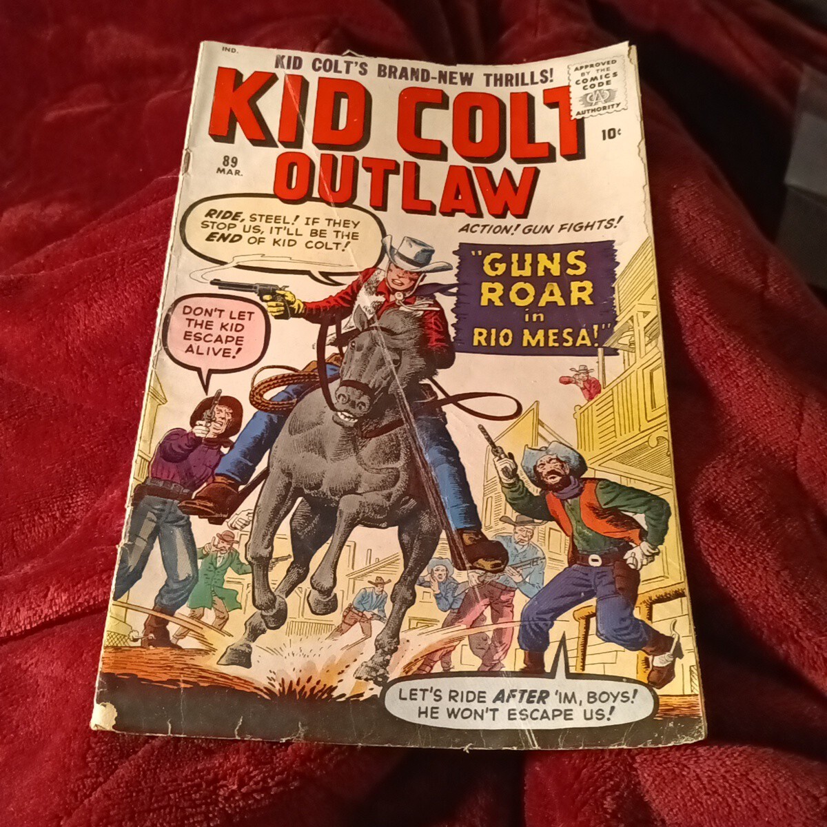 Kid Colt Outlaw #89 Trapped Marvel atlas 1960 Williamson art silver age western