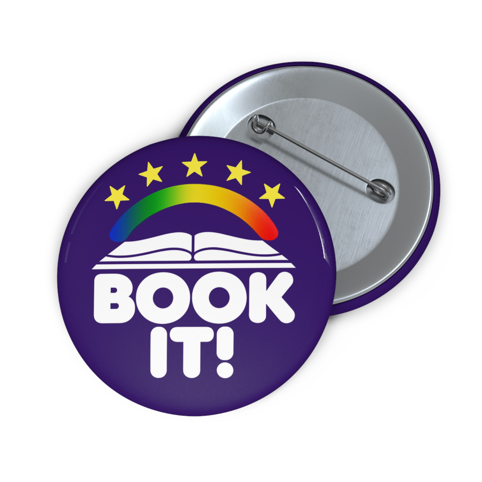BOOK IT Button/Pin 1990s/1980s Pinback 2.25 inch Retro Throwback Pizza Hut