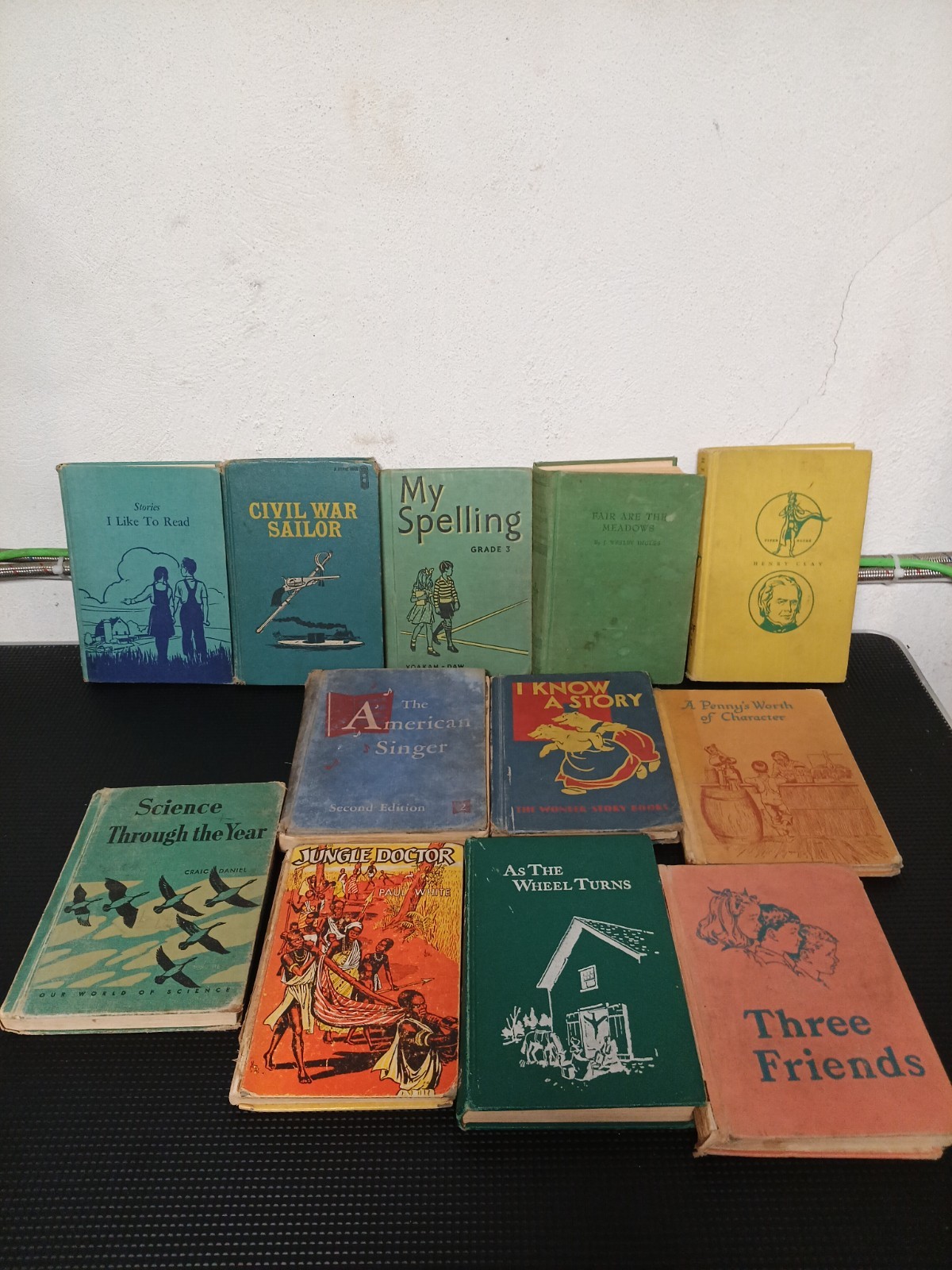 Vintage Hardcover Book Lot 1st Editions Elementary Textbook Education Collection
