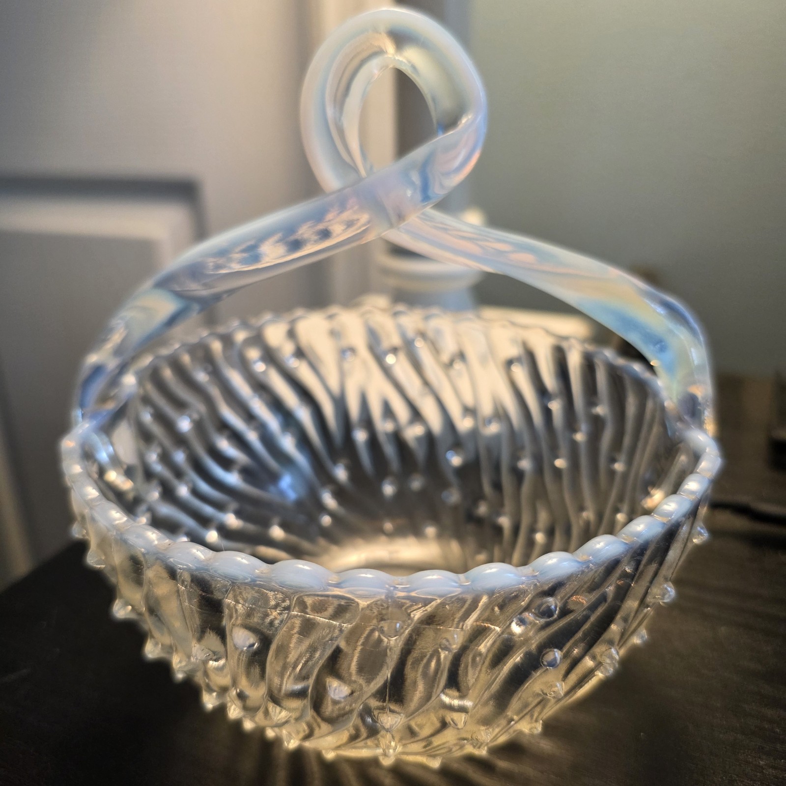 Jefferson Glass Opalescent Hobnail 6x5.5\