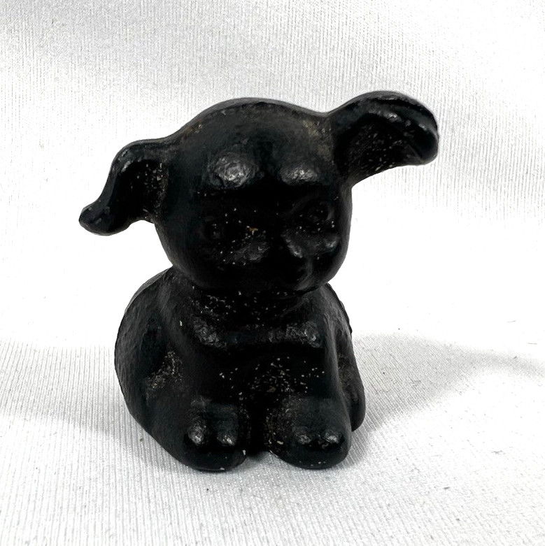 Vintage Cast Iron Miniature Novelty Fido Pup Dog Original Paint Hines by Hubley