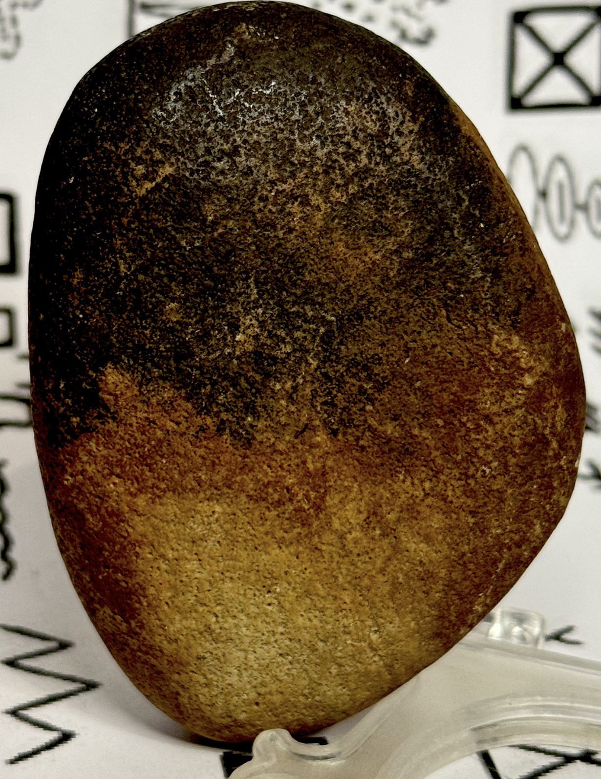 Pre Historic Stone Effigy/Figure Stained/Dyed Ancient Artifact, 5.7 oz • VA