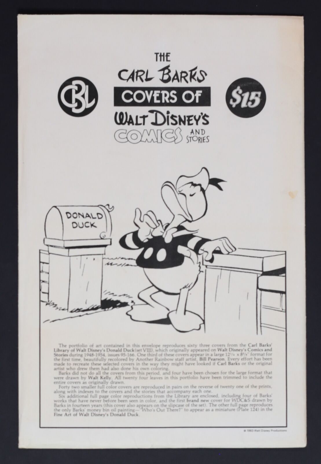 Carl Barks Covers of Walt Disney\'s Comics and Stories Portfolio #1 VF 8.0 1983