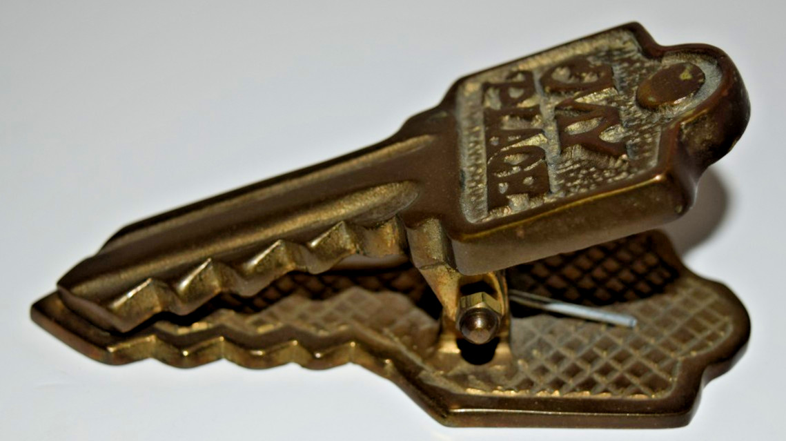 Vintage Penco Brass Paper Weight Letter Paper Holder Vintage Penco Brass Paper Weight Letter Paper Holder