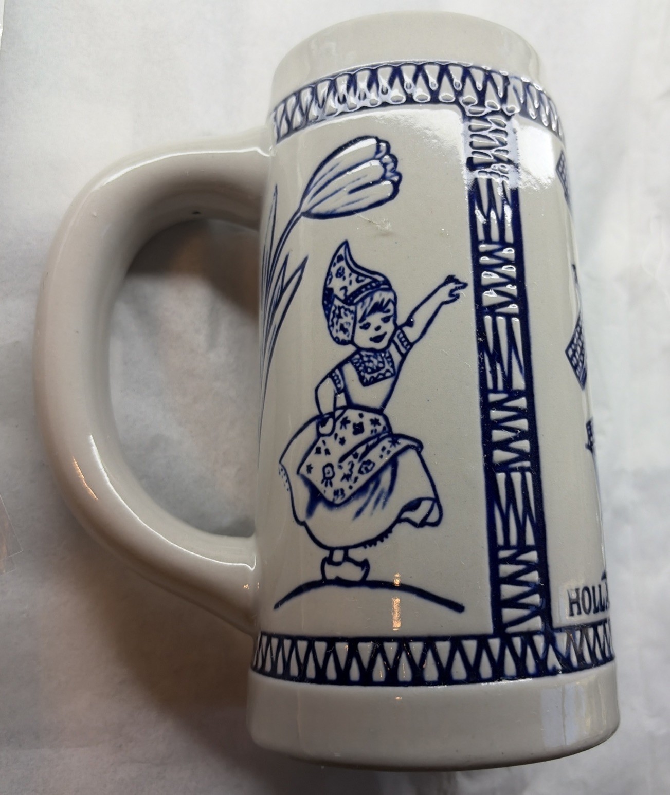 Vintage Holland Michigan Ceramarte Beer Stein Made in Brazil Tall Windmill Dutch Vintage Holland Michigan Ceramarte Beer Stein Made in Brazil Tall Windmill Dutch