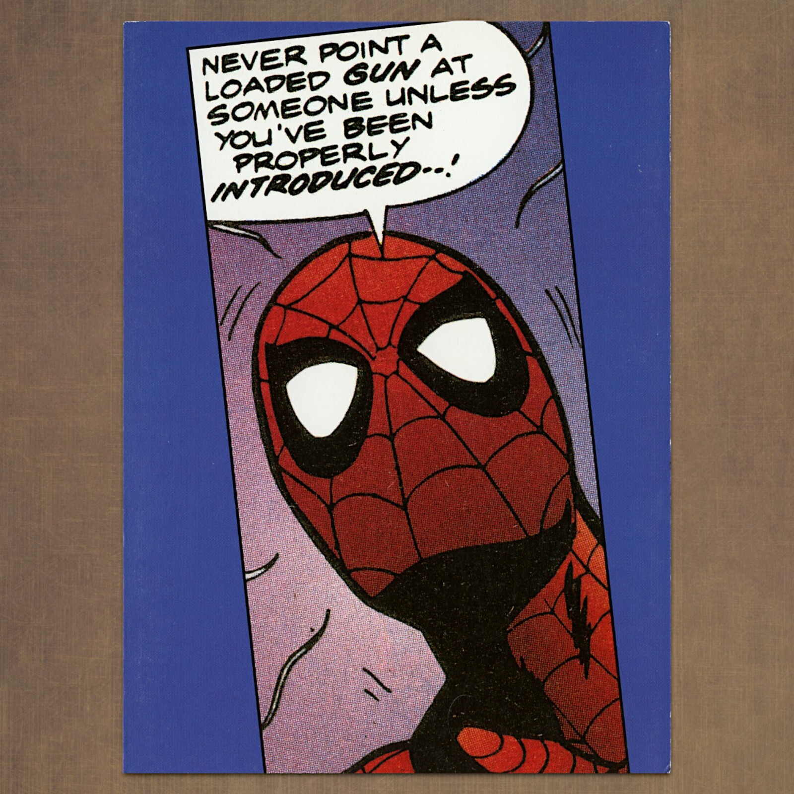 Unused Vintage 1994 OZ MARVEL COMICS SPIDER-MAN Birthday Card, Hand Over Present