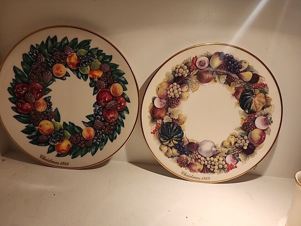 Lenox 88+89 Colonial Christmas Wreath Collectors Limited Edition Plate Vintage