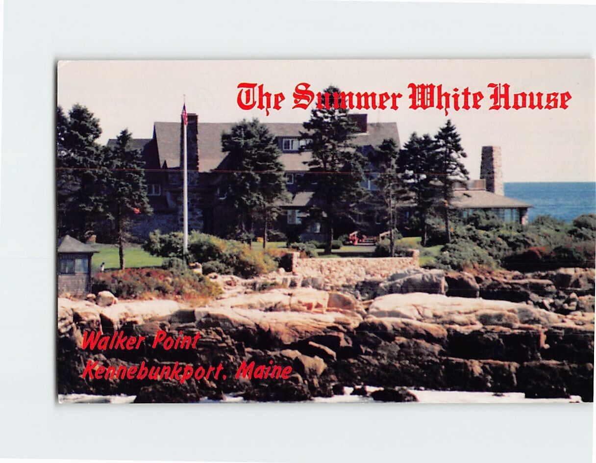 Postcard The Summer White House Walker\'s Point Kennebunkport Maine USA