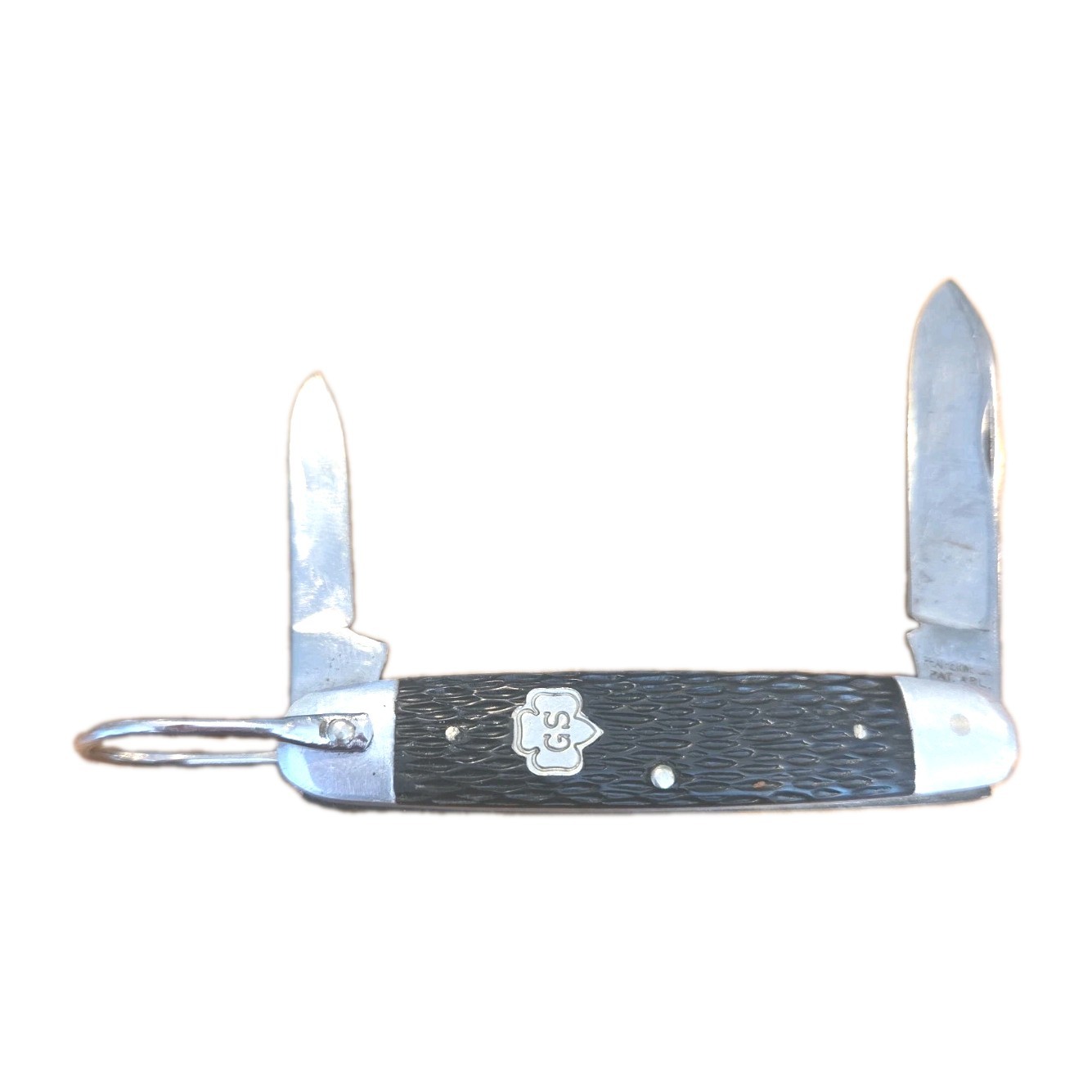 VINTAGE 1935 Utica Featherweight Girl Scout Pocketknife 1st Model PAT APL Stamp