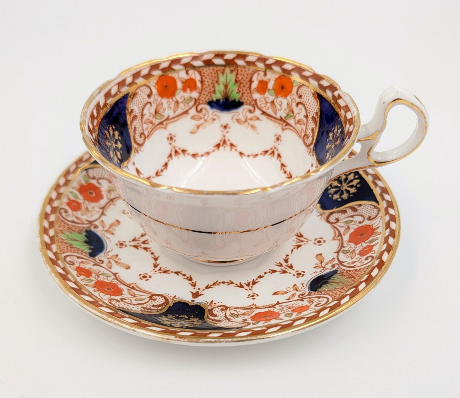 Antique Royal Stafford Teacup & Saucer, Hand Painted, Bone China, England