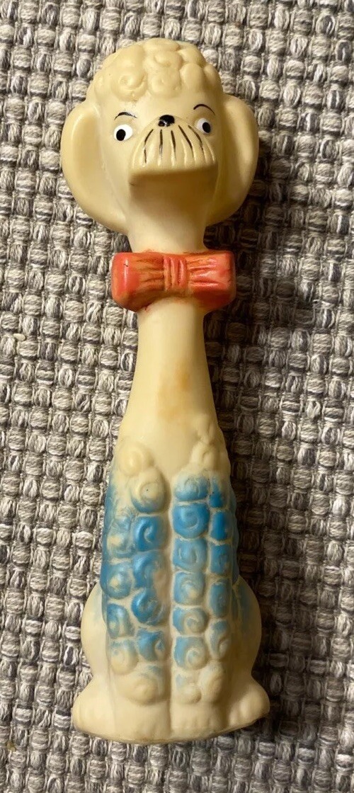 Poodle Dog Squeeze Toy 1960's made in Japan